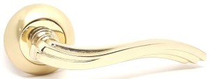 Ручка дверная KEDR R10-063 SB PB (матовое золото/золото)